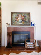 Load image into Gallery viewer, Large Framed Vintage Floral Still Life Painting by T. Denver - NOT FREE SHIPPING
