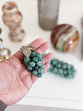 Load image into Gallery viewer, Blue Green Marble Onyx Grape Set of Two - Precious Stones Fruit Decor
