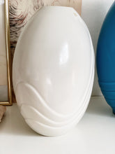 Load image into Gallery viewer, Large Tall White Haeger Porcelain Ceramic Vase - Post Modern Art Deco Style
