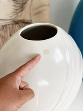 Load image into Gallery viewer, Large Tall White Haeger Porcelain Ceramic Vase - Post Modern Art Deco Style
