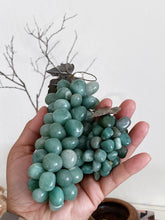 Load image into Gallery viewer, Blue Green Marble Onyx Grape Set of Two - Precious Stones Fruit Decor
