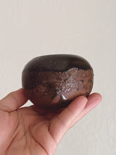 Load image into Gallery viewer, Pair of Small Round Black Glazed Ceramic Pots - Vintage Studio Pottery
