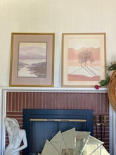 Load image into Gallery viewer, Framed Mountain River Landscape Scenery Portrait Lithograph Print
