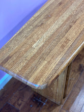 Load image into Gallery viewer, Vintage Oak Wood Bench / Console Table
