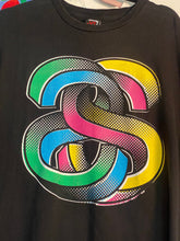Load image into Gallery viewer, RARE Vintage Stüssy Double S Infinite Flava Graphic Black T-Shirt / 80s 90s 2000s Graphic Tee
