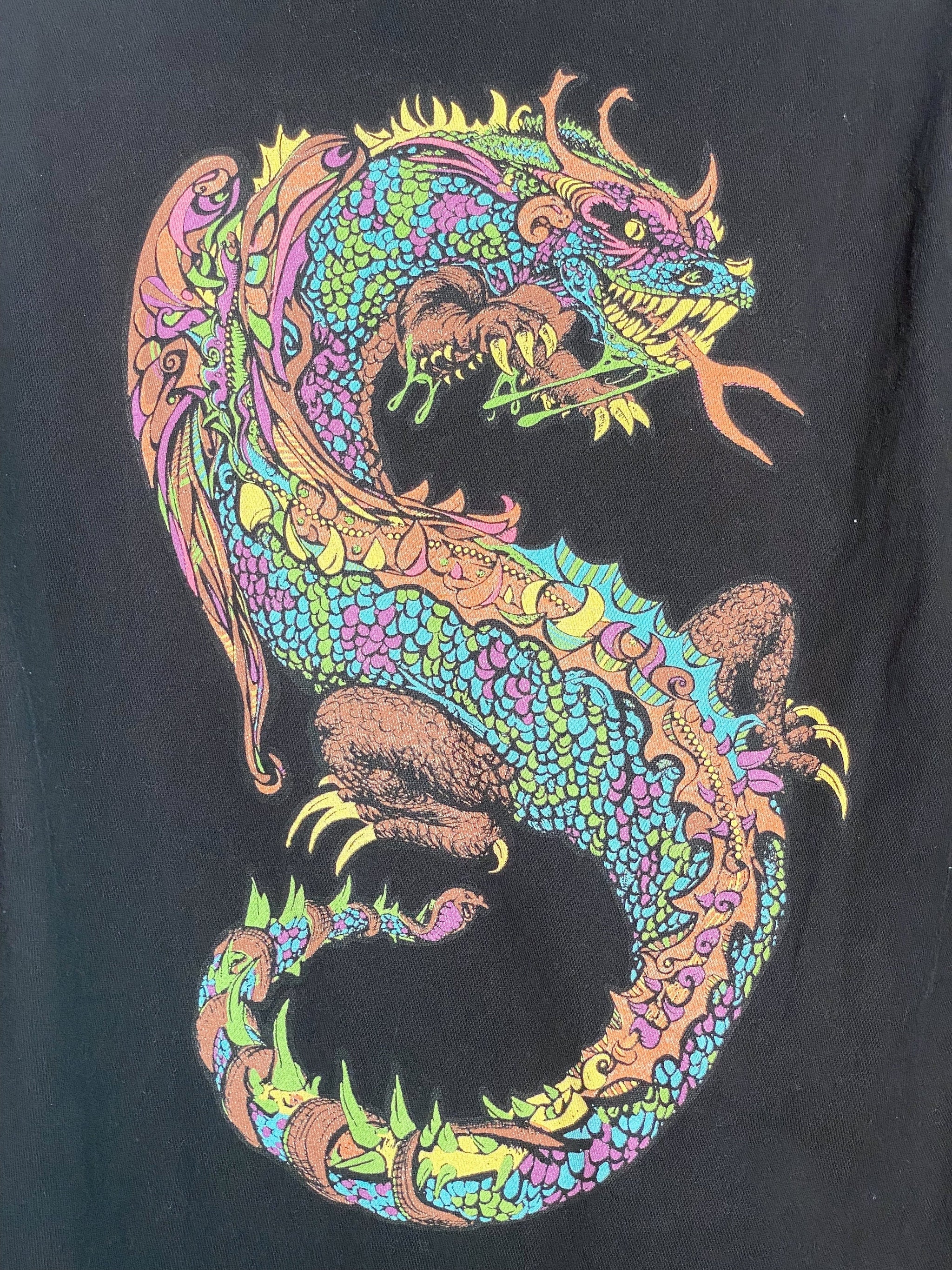 RARE Vintage Stüssy Dragon Graphics T-Shirt / 80s 90s 2000s