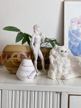 Load image into Gallery viewer, Small White Swirled Nemadji Pottery-inspired Vase
