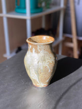 Load image into Gallery viewer, 1967 Gray Biege Glazed Ceramic Vase / Pot / Studio Pottery Decor
