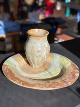 Load image into Gallery viewer, 1967 Gray Biege Glazed Ceramic Vase / Pot / Studio Pottery Decor
