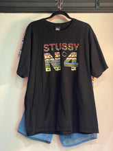 Load image into Gallery viewer, RARE Vintage Stüssy N 4 Black XL T-Shirt / 80s 90s 2000s Graphic Tee
