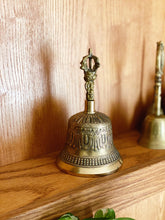 Load image into Gallery viewer, Solid Brass Tibetan Meditation Dorje Bell with Ornate Detail
