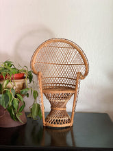Load image into Gallery viewer, Miniature Wicker Peacock Chair / Planter / Decorative Display - Select Sizes
