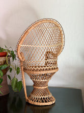 Load image into Gallery viewer, Miniature Wicker Peacock Chair / Planter / Decorative Display - Select Sizes
