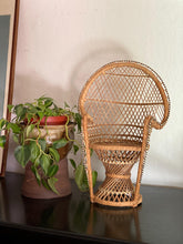 Load image into Gallery viewer, Miniature Wicker Peacock Chair / Planter / Decorative Display - Select Sizes
