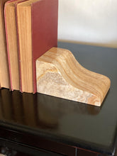 Load image into Gallery viewer, Vintage Beige Travertine Stone Bookends
