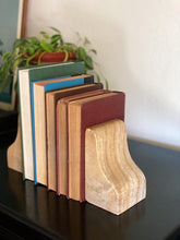 Load image into Gallery viewer, Vintage Beige Travertine Stone Bookends
