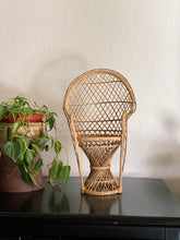 Load image into Gallery viewer, Miniature Wicker Peacock Chair / Planter / Decorative Display - Select Sizes
