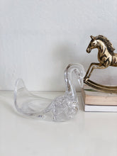 Load image into Gallery viewer, Vintage Clear Acrylic Resin Swan Figurine / Holder / Paperweight
