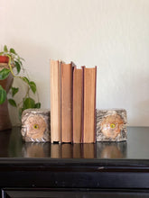 Load image into Gallery viewer, Vintage Italian Alabaster Stone Block Owl Bookends
