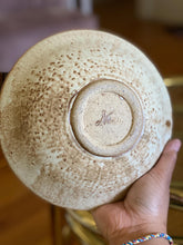 Load image into Gallery viewer, Midcentury Round Live Edge Red Beech Wood Bowl / Ashtray
