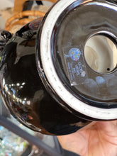 Load image into Gallery viewer, Amphora Shaped Black Porcelain Vase / Vessel with Handles

