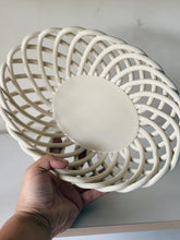Load image into Gallery viewer, Vintage 2003 Mervyn&#39;s Lattice Weave Ceramic Bowl / Platter
