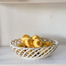 Load image into Gallery viewer, Vintage 2003 Mervyn&#39;s Lattice Weave Ceramic Bowl / Platter

