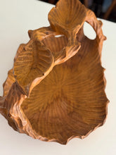 Load image into Gallery viewer, Large Vintage 1964 Hand Carved Solid Wood Decorative Basket with Handle
