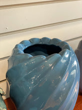 Load image into Gallery viewer, Post Modern Blue Swirled Porcelain Vase / Vessel
