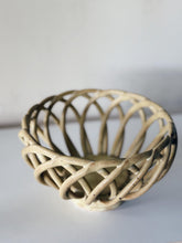 Load image into Gallery viewer, Vintage Round Lattice Weave Speckled Ceramic Bowl
