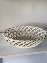 Load image into Gallery viewer, Vintage 2003 Mervyn&#39;s Lattice Weave Ceramic Bowl / Platter
