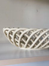 Load image into Gallery viewer, Vintage 2003 Mervyn&#39;s Lattice Weave Ceramic Bowl / Platter

