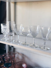 Load image into Gallery viewer, Mixed Vintage Clear Glass Goblet Set
