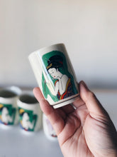Load image into Gallery viewer, Japanese Geisha Lady Porcelain Tea Wine Cups Set of 5
