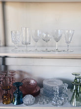 Load image into Gallery viewer, Mixed Vintage Clear Glass Goblet Set
