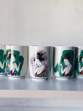 Load image into Gallery viewer, Japanese Geisha Lady Porcelain Tea Wine Cups Set of 5
