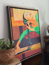 Load image into Gallery viewer, Large Asian Woman in Green Acrylic Painting on Canvas - 25x21
