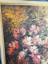 Load image into Gallery viewer, Vintage Abstract Floral Bouquet Impasto Painting w/ Gold Guild Wood Frame 25x18
