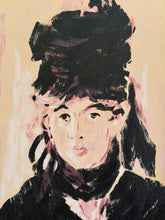 Load image into Gallery viewer, Vintage 1981 Berthe Morisot with a Bouquet of Violets Portrait Painting Art on Canvas 18x14
