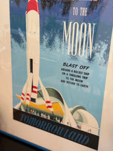 Load image into Gallery viewer, Framed Rocket To The Moon Disney Print Wall Art
