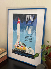Load image into Gallery viewer, Framed Rocket To The Moon Disney Print Wall Art
