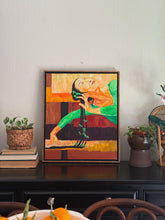 Load image into Gallery viewer, Large Asian Woman in Green Acrylic Painting on Canvas - 25x21
