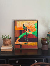 Load image into Gallery viewer, Large Asian Woman in Green Acrylic Painting on Canvas - 25x21
