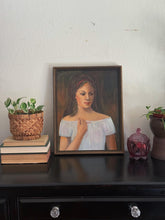 Load image into Gallery viewer, Vintage Acrylic Portrait of a Lady Painting on Canvas by SEB Alessi
