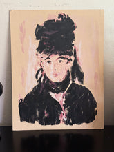 Load image into Gallery viewer, Vintage 1981 Berthe Morisot with a Bouquet of Violets Portrait Painting Art on Canvas 18x14
