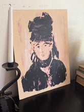 Load image into Gallery viewer, Vintage 1981 Berthe Morisot with a Bouquet of Violets Portrait Painting Art on Canvas 18x14
