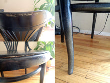 Load image into Gallery viewer, Vintage Art Deco Style Dark Wood Arm Chair
