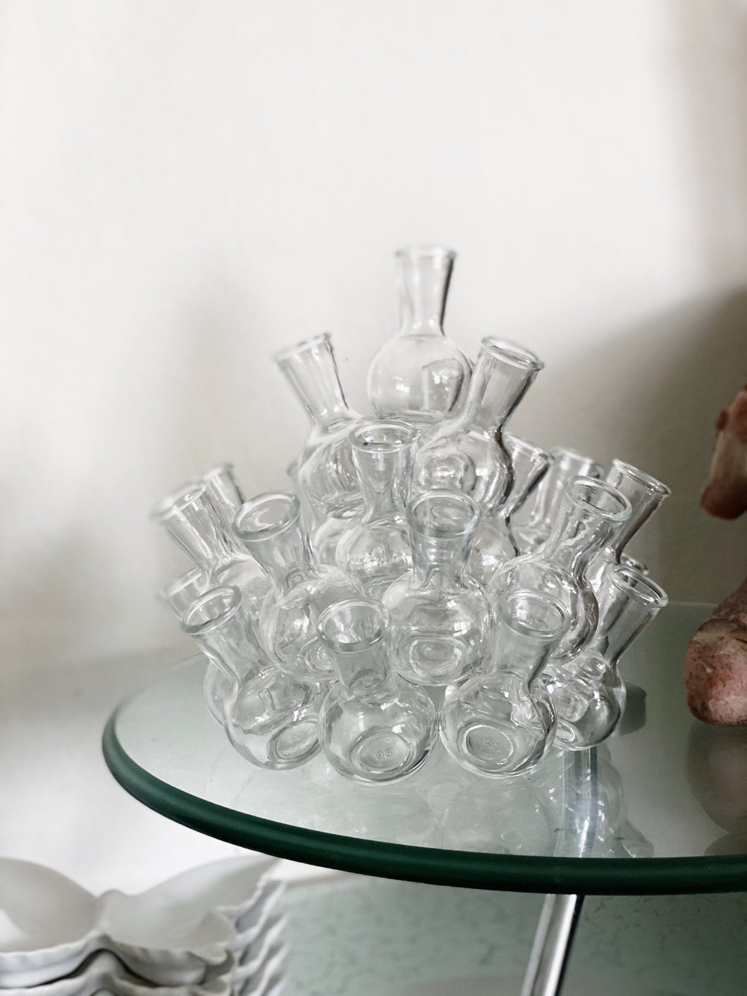 Vintage Stacking Clear Glass Jar / Bud Vase / Propagation Station - Various Sizes