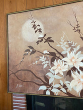 Load image into Gallery viewer, Vintage Lee Reynolds Original Art Painting - Brown and White Gradient Floral Bouquet Sun Scene

