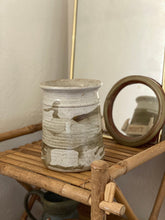 Load image into Gallery viewer, Tall Vintage Ceramic Spoon Jar Vessel - Studio Pottery Stoneware
